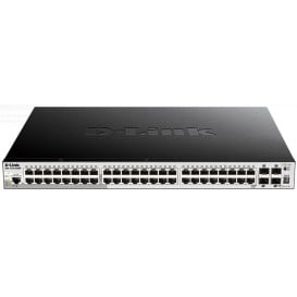 Switch zarządzalny D-Link DGS-1510-52XMP/E - 48x 100|1000Mbps, 4x 10GbE SFP+, POE+, budżet mocy 740W