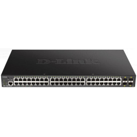 Switch zarządzalny D-Link DGS-1250-52XMP/E - 48x 100|1000Mbps RJ45, 4x 10GbE SFP+, POE+ 370W