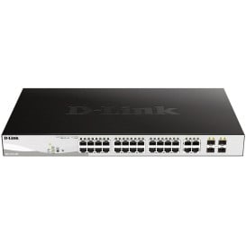 Switch zarządzalny D-Link DGS-1210-28P/E - 24x 100|1000Mbps RJ45, 4x 1Gbps RJ45/SFP combo, POE+ 193W