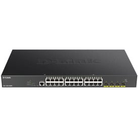 Switch zarządzalny D-Link DGS-1250-28XMP/E - 24x 100|1000Mbps RJ45, 4x 10Gbps SFP+, POE+ 370W