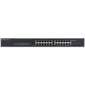 Switch zarządzalny Zyxel GS1900-24-EU0102F - 24x 100|1000Mbps RJ45, 2x 1GbE SFP, pasywne chłodzenie