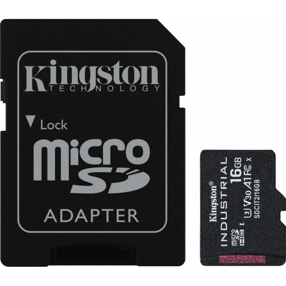 Karta pamięci Kingston Industrial MicroSDHC 16 GB Class 10 SDCIT2/16GB - Czarna | Sklep ITnes.pl - IT for BUSINESS