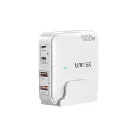Ładowarka sieciowa Unitek 100W Desktop GaN Charging Station P1229AWH01-EU - 2x USB-C, 2x USB-A, Biała