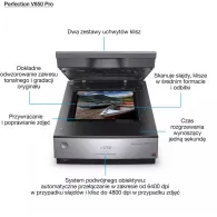 Skaner dokumentów Epson Perfection V850 Pro B11B224401 - 6400 DPI, USB 2.0