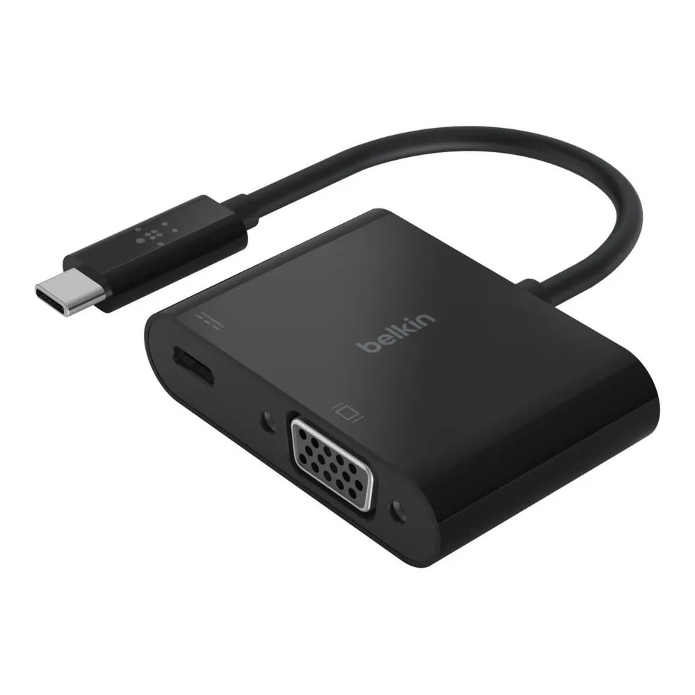 Adapter Belkin USB-C, VGA z opcją zasilania (60 W) AVC001BTBK - zdjęcie poglądowe 3