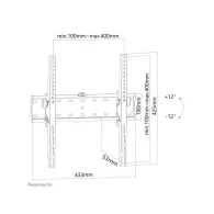 Uchwyt ścienny Neomounts by Newstar Flat Screen Wall Mount FPMA-W350BLACK - Czarny