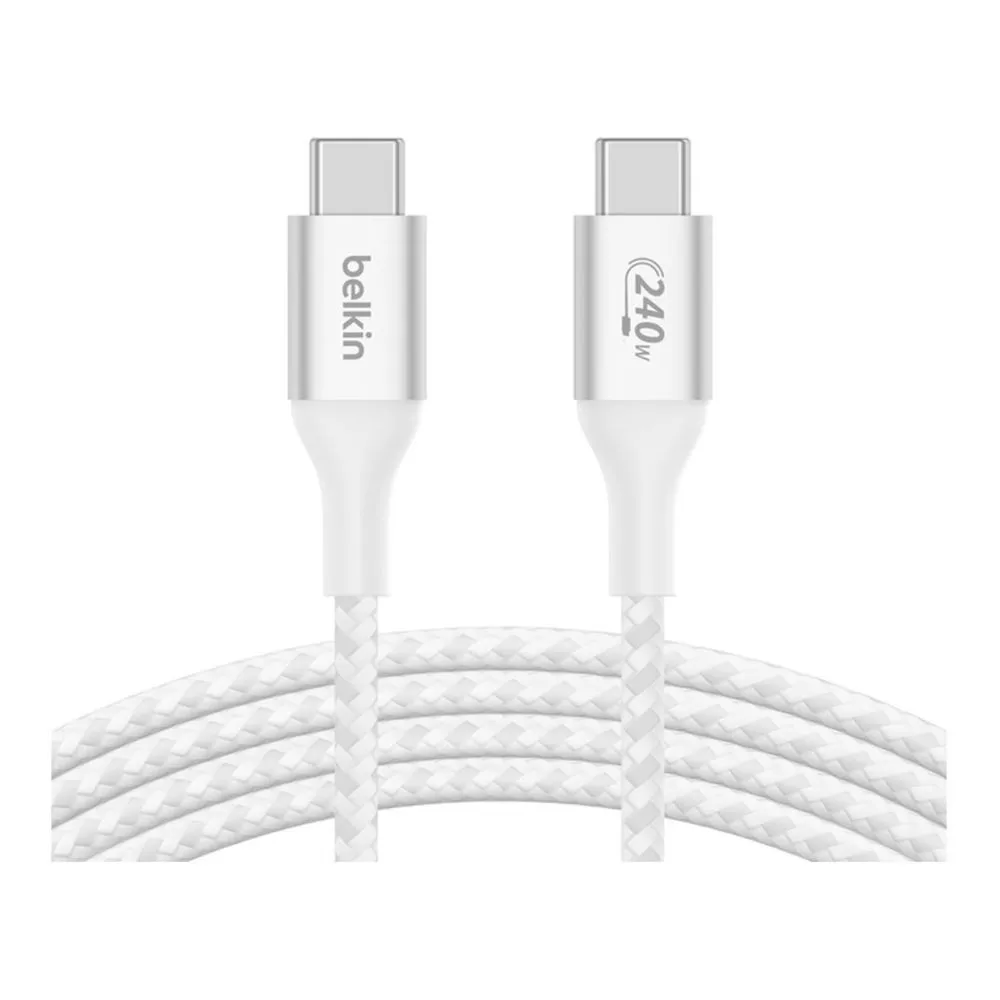 Kabel Belkin BoostCharge USB-C do USB-C Cable 240W CAB015BT1MWH, 2m, USB 2.0, Biały | Sklep ITnes.pl, IT for BUSINESS Kabel Belkin BoostCharge USB-C do USB-C Cable 240W CAB015BT1MWH, 2m, USB 2.0, Biały | Sklep ITnes.pl, IT for BUSINESS