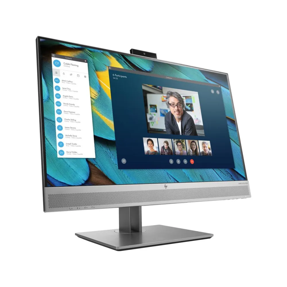 Monitor HP EliteDisplay E243m 1FH48AA - 23,8"/1920x1080 (Full HD)/60Hz/IPS/5 ms/pivot/kamera/Czarno-srebrny - zdjęcie