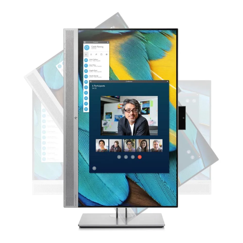 Zdjęcie produktu Monitor HP EliteDisplay E243m 1FH48AA - 23,8"/1920x1080 (Full HD)/60Hz/IPS/5 ms/pivot/kamera/Czarno-srebrny