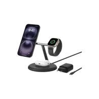Ładowarka indukcyjna Belkin BoostCharge Pro Qi2 3-in-1 MagSafe Tilting Charging Stand 15W WIZ023VFBK - Czarna