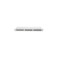 Patchpanel 19" Lanberg PPS6-1024-S - 24 ekranowane porty, 1U, KAT. 6, szary