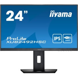 Monitor iiyama ProLite XUB2492HSC-B5 - 24"/1920x1080 (Full HD)/75Hz/IPS/4 ms/pivot/USB-C/Czarny