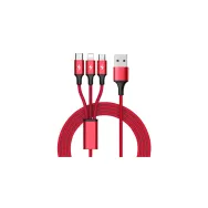 Kabel Unitek Cable 3-in-1 USB-C, microUSB, Lightning C4049RD - zdjęcie poglądowe 2