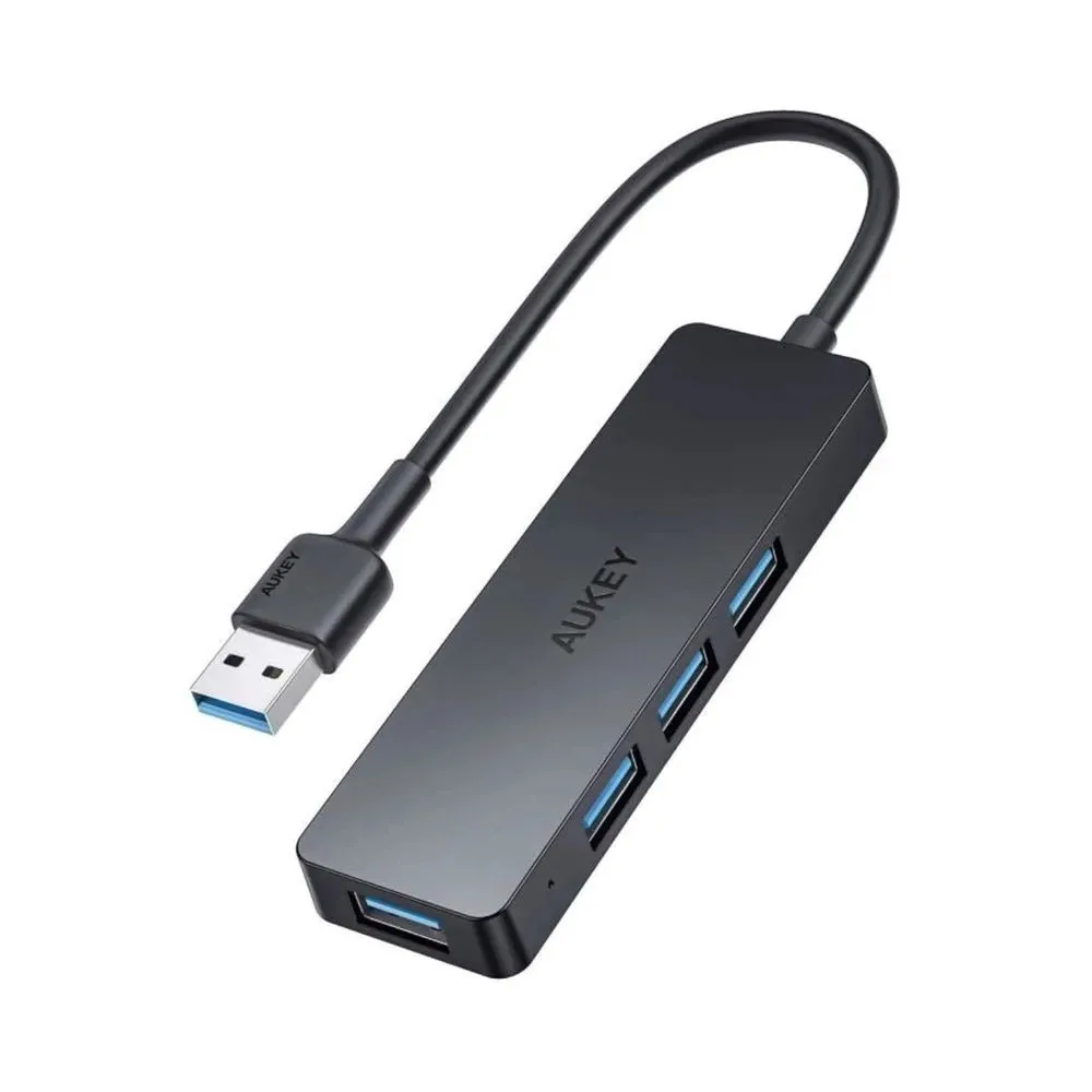 Hub USB-A AUKEY Ultra Slim USB-A CB-H39 - 4x USB 3.1, 5 Gb|s OTB, Czarny