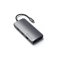 Replikator portów USB-C Multiport MX Adapter ST-UCMXAM - 2x USB-C, 2x USB-A, 2x HDMI, microSD i SD, Ethernet, Szary