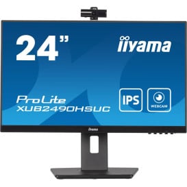 Monitor iiyama ProLite XUB2490HSUC-B5 - 23,8"/1920x1080 (Full HD)/60Hz/IPS/4 ms/pivot/kamera/Czarny