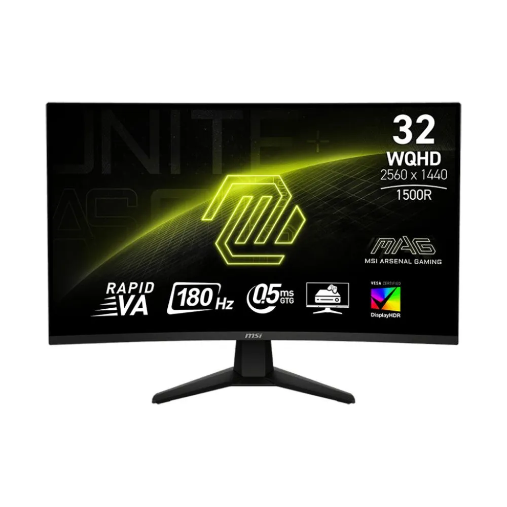 Monitor MSI MAG 32CQ6F, 31,5", 2560x1440 (QHD), zakrzywiony, Rapid VA, 0,5 ms, Czarny | Sklep ITnes.pl, IT for BUSINESS