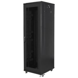 Szafa rack 19" 42U Lanberg FF01-6842-23B - 600 x 2047 x 800 mm, drzwi perforowane