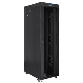 Szafa rack 19" 42U Lanberg FF01-8242-12BL - 800 x 2127 x 1200 mm, drzwi szklane, LCD