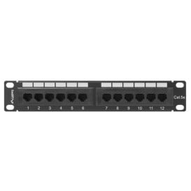 Patchpanel 10" Lanberg PPU5-9012-B - 12 portów, 1U, KAT.5E, czarny