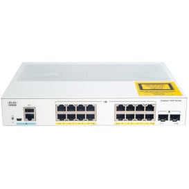 Switch zarządzalny Cisco Catalyst C1000-16P-2G-L - rack, 16x LAN 100|1000 Mbps, 2x 1000 Mbps SFP, POE+ 120W