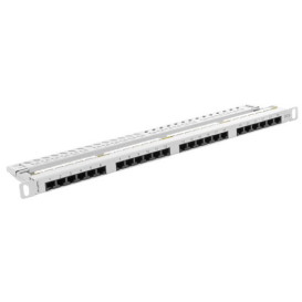 Patchpanel 19" Lanberg PPU6-0024-S - 24 porty, 0.5U, KAT. 6, szary