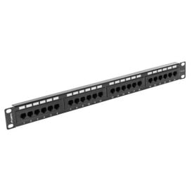 Patchpanel 19" Lanberg PPU5-1024-B - 24 porty, 1U, KAT. 5E, czarny