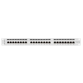 Patchpanel 19" Lanberg PPS5-1024-S - 24 porty, 1U, KAT. 5E, ekranowany, szary