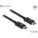 Kabel USB-C Thunderbolt 3 Delock 84846 - 1,5m czarny