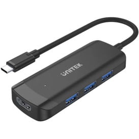 Replikator portów Unitek H1110B uHUB Q4+ 4-in-1 USB-C 3.1 - 3x USB-A HDMI 4K 30Hz