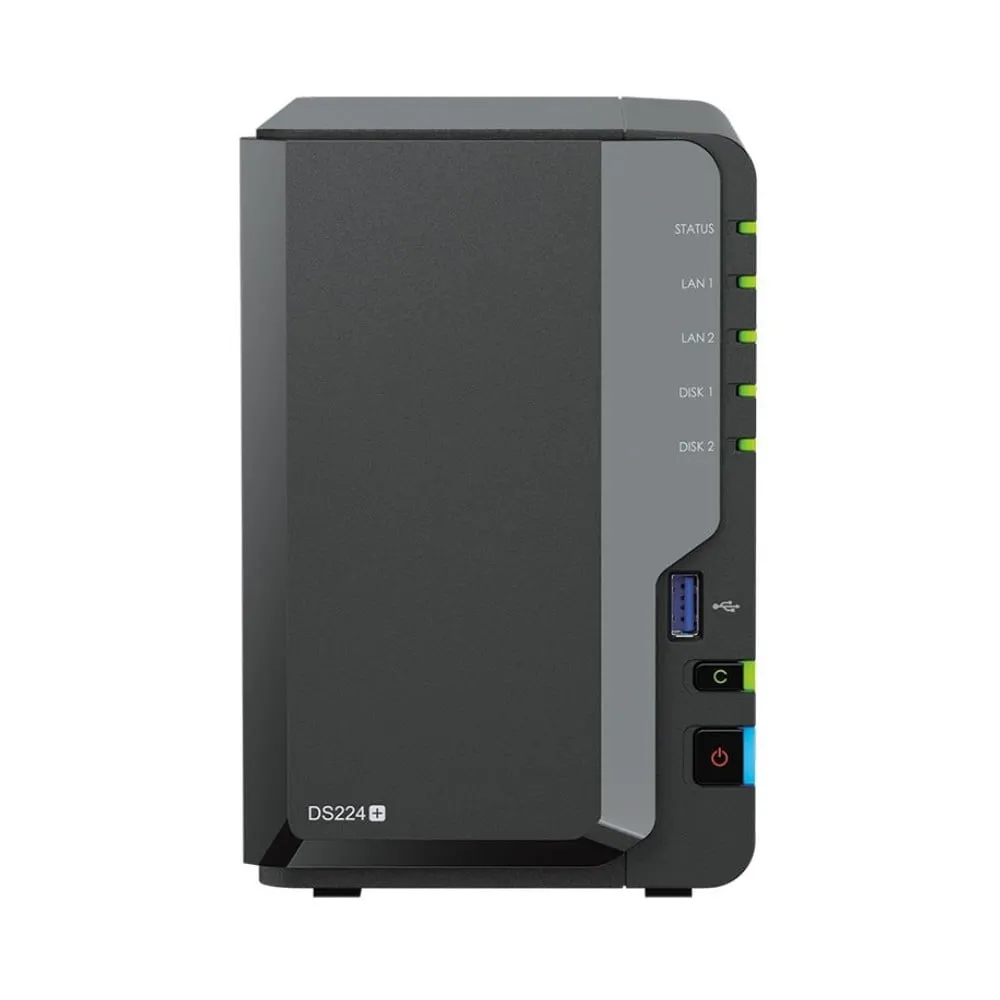 Serwer NAS Synology Desktop Plus DS224A0J, Tower, Intel Celeron J4125, 2GB RAM, 24TB, 2 wnęki, hot-swap | Sklep ITnes.pl, IT for