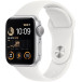 Smartwatch Apple Watch SE MNK23GK/A - 44mm GPS aluminium w kolorze srebrnym z paskiem sportowym w kolorze białym