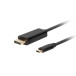 Kabel Lanberg USB-C do DisplayPort CA-CMDP-10CU-0005-BK - 4K 60 Hz, 0,5 m, Czarny