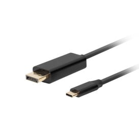 Kabel Lanberg USB-C do DisplayPort CA-CMDP-10CU-0005-BK - 4K 60 Hz, 0,5 m, Czarny