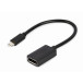 Adapter Gembird USB Type-C do DisplayPort A-CM-DPF-02 - 4K, 15 cm, Czarny