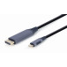 Kabel Gembird USB-C to DisplayPort CC-USB3C-DPF-01-6 - 4K 60 Hz, 1,8 m, Czarno-szary