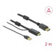 Kabel adapter Delock 85964 HDMI do DisplayPort - 4K 30 Hz, 2m, zasilany USB-A, Czarny