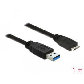 Kabel USB-A 3.0 do micro USB-B 3.0 Delock 85072 - 1 m, Czarny