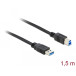Kabel USB-A 3.0 do USB-B 3.0 Delock 85067 - 1,5m, Czarny