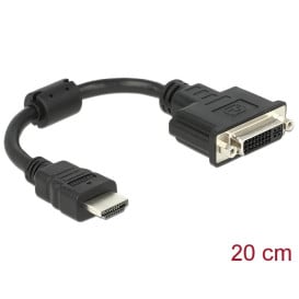 Adapter HDMI do DVI-D Delock 65327 - Full HD 60 Hz, 20 cm, Czarny