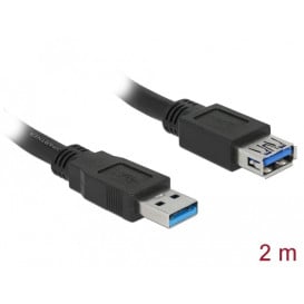 Przedłużacz USB-A 3.0 Delock 85056 - 2 m, Czarny