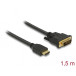 Kabel HDMI do DVI-D Delock 85653 - 1,5 m, Czarny
