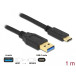 Kabel USB-A 3.2 Gen 2 do USB-C Delock 83870 - 10 Gbps, 1 m, Czarny