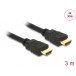 Kabel HDMI High Speed with Ethernet Delock 84408 - 4K 30 Hz, 3 m, Czarny