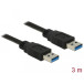 Kabel USB-A 3.0 Delock 85063 - 3 m, Czarny