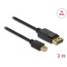 Kabel mini DisplayPort 1.2 do DisplayPort Delock 82699 - 4K 60 Hz, 3 m, Czarny