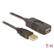 Przedłużacz aktywny USB-A 2.0 Delock 82308 - 5 m, Czarny