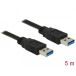 Kabel USB-A 3.2 Gen 1 Delock 85064 - 5 Gbps, 5 m, Czarny