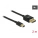 Kabel mini DisplayPort 1.4 do DisplayPort Delock 84928 - 8K 60Hz, 2m, Czarny