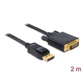 Kabel DisplayPort 1.2 do DVI-D Delock 82591 - 1920x1200 60 Hz, 2 m, Czarny